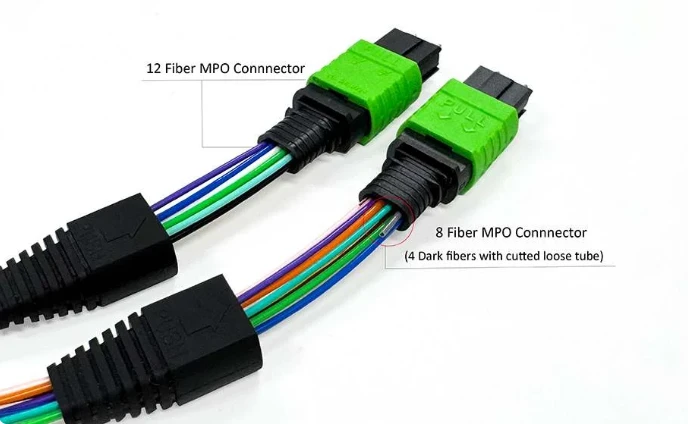 8 Fiber MPO Connnector 8 Fiber MPO Connnector